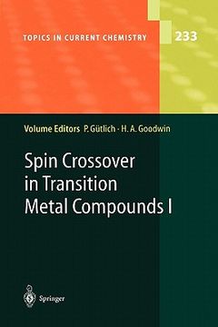 portada spin crossover in transition metal compounds i (en Inglés)