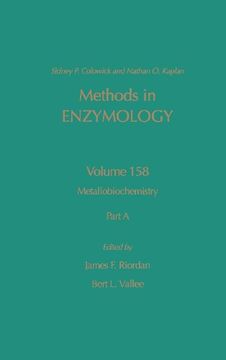 portada Methods in Enzymology, Volume 158: Metallobiochemistry, Part a (en Inglés)