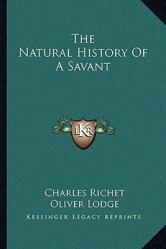 portada the natural history of a savant (in English)