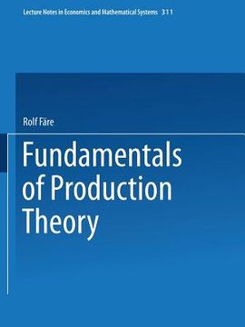 portada fundamentals of production theory (en Inglés)