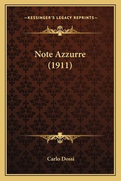 portada Note Azzurre (1911) (en Italiano)
