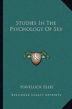 portada studies in the psychology of sex (en Inglés)