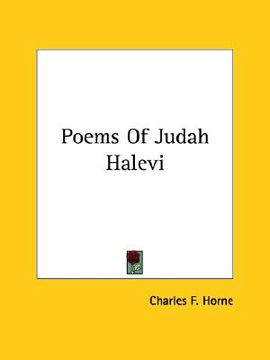 portada poems of judah halevi (en Inglés)