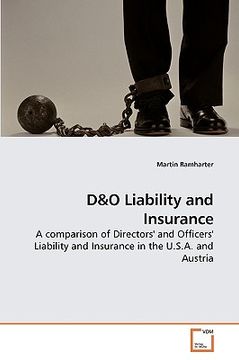 portada d&o liability and insurance (en Inglés)