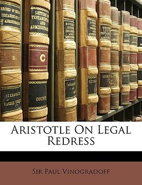 portada aristotle on legal redress