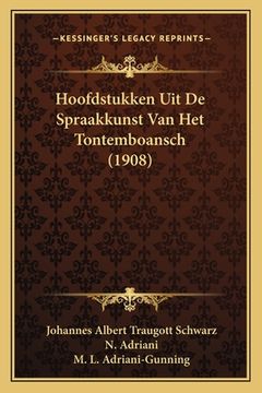portada Hoofdstukken Uit De Spraakkunst Van Het Tontemboansch (1908)