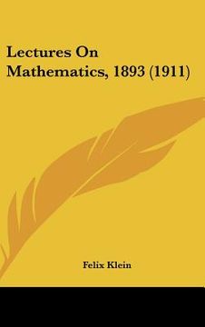 portada lectures on mathematics, 1893 (1911)