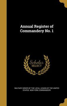 portada Annual Register of Commandery No. 1 (en Inglés)