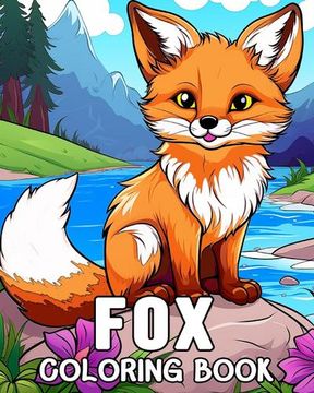portada Fox Coloring Book: 50 Cute Images for Stress Relief and Relaxation