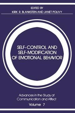 portada Self-Control and Self-Modification of Emotional Behavior (en Inglés)