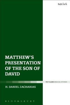 portada Matthew's Presentation of the Son of David (en Inglés)