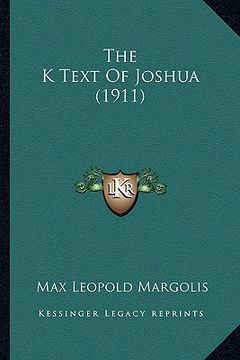 portada the k text of joshua (1911) (en Inglés)