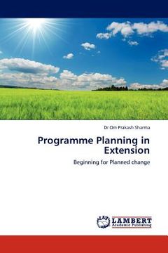portada programme planning in extension (en Inglés)