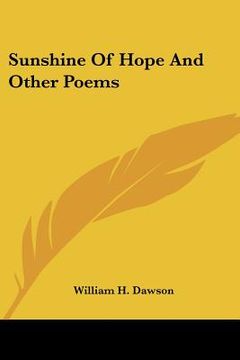 portada sunshine of hope and other poems (en Inglés)