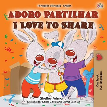 portada Adoro Partilhar i Love to Share: Portuguese English Bilingual Book -Portugal (Portuguese Portugal English Bilingual Collection) (en Portugués)