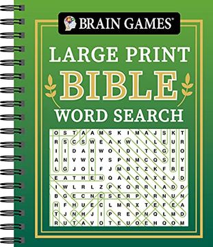 portada Brain Games - Large Print Bible Word Search (Green) (Brain Games - Bible) (en Inglés)