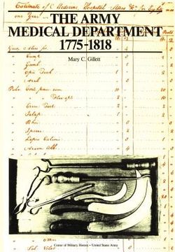 portada the army medical department, 1775-1818 (en Inglés)