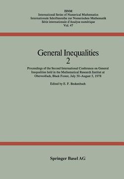 portada general inequalities 2: proceedings 2.intern. conference, oberwolfach, 30.7.5.8.1978 (en Inglés)