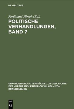 portada Politische Verhandlungen, Band 7 (en Alemán)