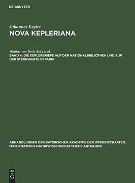 portada Die Keplerbriefe auf der Nationalbibliothek und auf der Sternwarte in Paris (in German)