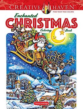 portada Creative Haven Enchanted Christmas Coloring Book (en Inglés)