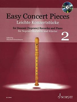portada Easy Concert Pieces Book 2: 24 Pieces From 5 Centuries Descant Recorder and Piano Book (en Inglés)