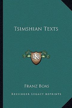 portada tsimshian texts (en Inglés)