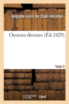 portada Oeuvres Diverses. Tome 3 (in French)