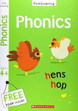 portada Phonics Workbook for Ages 3-5 (Book 2): This Preschool Activity Book Includes a Free Mini-Book and Rewards Certificate (Scholastic First Learning) (en Inglés)