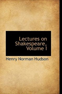 portada lectures on shakespeare, volume i (en Inglés)