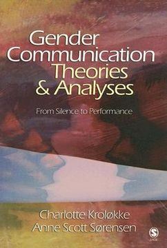 portada gender communication theories & analyses: from silence to performance (en Inglés)