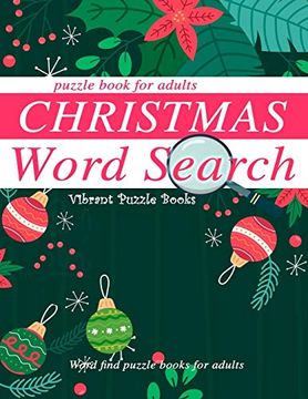 portada Christmas Word Search Puzzle Book for Adults. Word Find Puzzle Books for Adults (en Inglés)