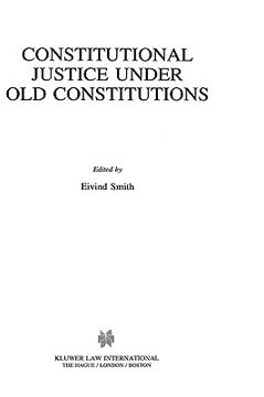 portada constitutional justice under old constitutions (in English)