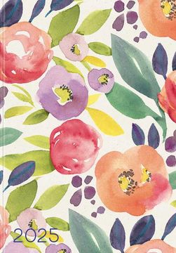 portada Lady-Timer Flora 2025: Buchkalender - Terminplaner. 1 Woche 4 Seiten. Format: 10,5 x 14,8 cm