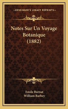 portada Notes Sur Un Voyage Botanique (1882) (en Francés)