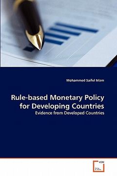 portada rule-based monetary policy for developing countries (en Inglés)