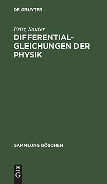 portada Differentialgleichungen der Physik (Sammlung g Schen) (in German)