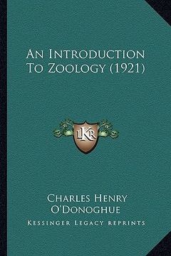 portada an introduction to zoology (1921)