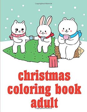 portada Christmas Coloring Book Adult: Christmas Gifts With Pictures of Cute Animals (Drawings Animals) 