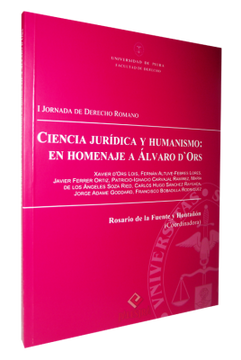 portada I Jornada de Derecho Romano: Ciencia Juridica y Humanismo