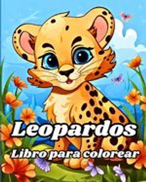 portada Libro para colorear de Leopardos: Animales salvajes para colorear para niños y niños pequeños