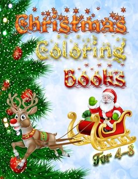 portada Christmas Coloring Book for 4-8: Best Coloring Book for Adults Featuring Beautiful Winter flowers, mandala pattern, unicorn Festive Ornaments and Rela (en Inglés)