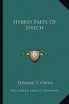 portada hybrid parts of speech (en Inglés)