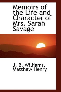 portada memoirs of the life and character of mrs. sarah savage