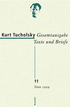 portada Gesamtausgabe 11. Texte 1929: Bd. 11 (in German)