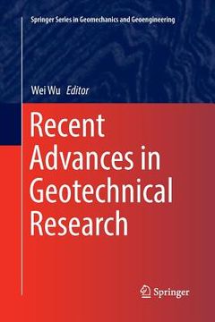 portada Recent Advances in Geotechnical Research (en Inglés)