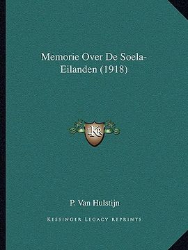 portada Memorie Over De Soela-Eilanden (1918)
