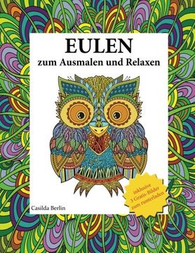portada Eulen - zum Ausmalen und Relaxen: Malbuch für Erwachsene (German Edition)