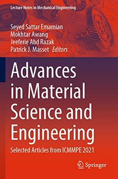portada Advances in Material Science and Engineering: Selected Articles from Icmmpe 2021 (en Inglés)