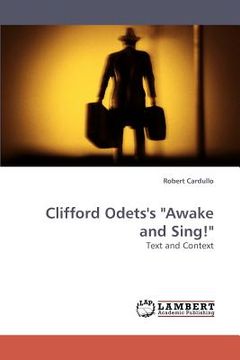 portada clifford odets's "awake and sing!" (en Inglés)